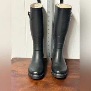 Black Tall Rain Boots
